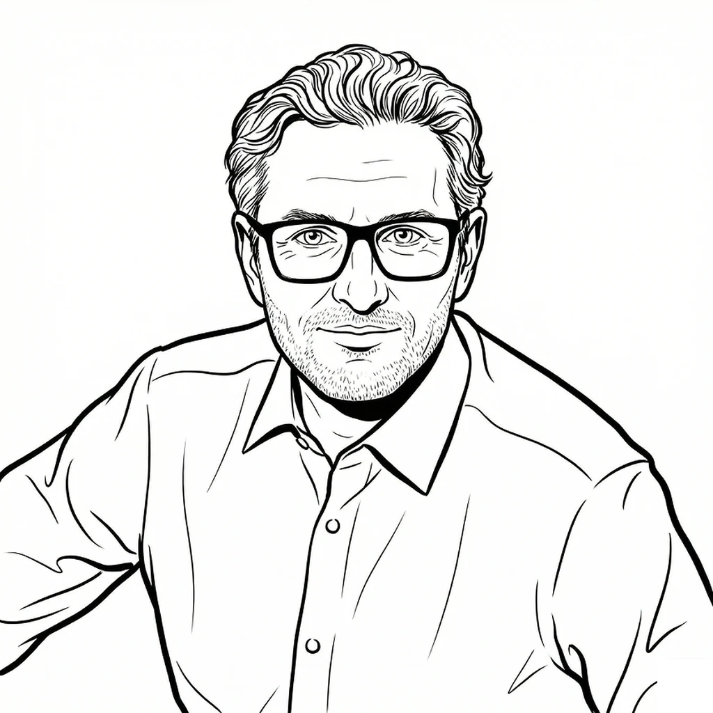 Illustrated portrait of Christoph Gamper from Durst Next