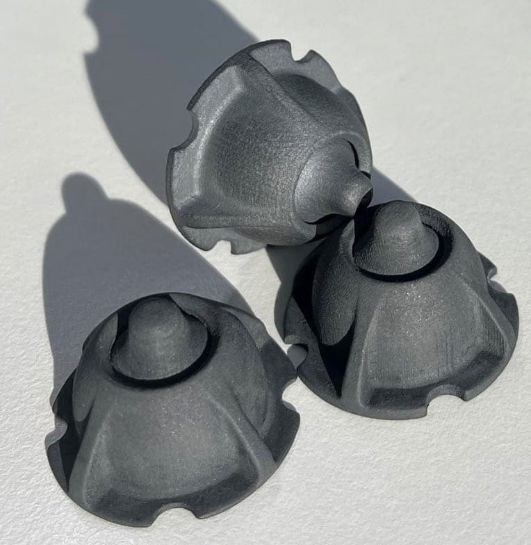 Three dark silicon-infiltrated silicon carbide aerospike demonstrators